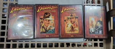 INDIANA JONES MOVIE COLLECTION  DVD  RAIDER OF LOST ARK TEMPLE OF DOOM LAST CRUS - Image 1 of 4
