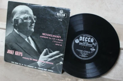 Vinyle, LP, 10", Mono.  Mendelssohn- Josef Krips Conducting, Symphony No. 4 - Photo 1/4