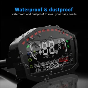 Motorcycle Digital Dash Digital Panel LED LCD Speedometer Odometer 1,2,4 Cylinde - Picture 1 of 10