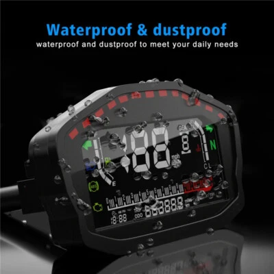 Motorcycle Digital Dash Digital Panel LED LCD Speedometer Odometer 1,2,4 Cylinde - Image 1 of 4