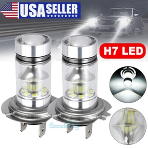 2X H7 LED Headlight Bulbs Conversion Kit High Low Beam Super Bright 6500K White - Picture 1 of 13