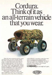 1988 DuPont Cordura: All-Terrain Vehicle Vintage Print Ad - Picture 1 of 1