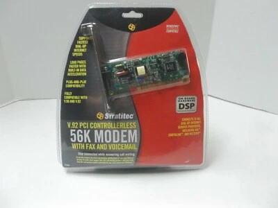 NIP Stratitec IC56A 56K Modem w/ Fax & Voicemail V.92 PCI - Image 1 of 2