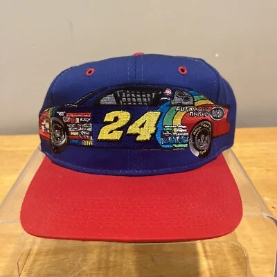 VTG Jeff Gordon #24 Rainbow Warrior Car Snapback Cap Dupont Refinish Racing Hat - Image 1 of 4