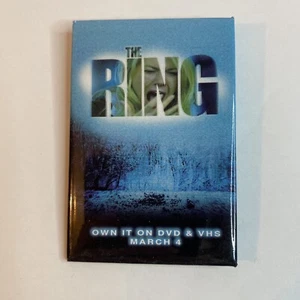 The Ring Horror Movie Promo Button Pin Video & DVD Release 2002 - Picture 1 of 3