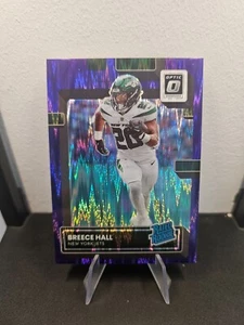 Breece Hall Panini Donruss Optic Purple Shock Prizm NY Jets NFL Rated Rookie - Bild 1 von 2