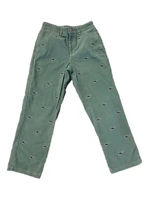 Vineyard Vines Pants Boys 14 chino Green All Over Whale Club Pant Corduroy - Picture 1 of 8