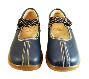 DE OSU/FARO -Spain -Girls Navy Blue Leather School Dress Shoes -European -Size 8 - Picture 1 of 5