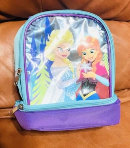 Disney Frozen - Anna & Elsa Double Compartment Lunch Box Bag - Picture 1 of 4