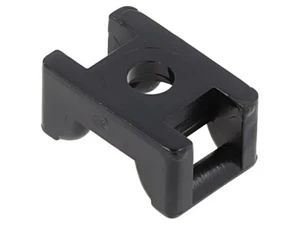 10X 151-24660 Schraubbar Halter schwarz HELLERMANNTYTON - Bild 1 von 1