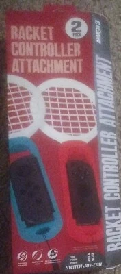 Armor3 Racket Controller Attachment for Switch Joy-Con (Blue/ Red) (2-Pack) -New - Image 1 of 4