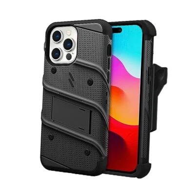  Paquete de pernos para iPhone 15 Pro Max Funda con protector de pantalla soporte  Foto 1 de 4