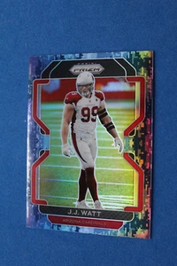 2021 PANINI PRIZM BLUE FOOTBALL CARD JJ WATT #79 #/25 - Picture 1 of 6