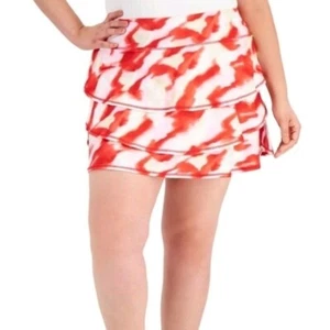 ID Ideology Women's Twist Flounce Athleisure Skort Red - Picture 1 of 12