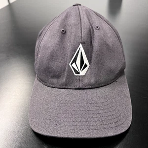 Volcom Hat Cap Fitted S - M FlexFit Black Adjustable Embroidered Adult - Picture 1 of 8
