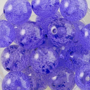 12mm Lilac Acrylic Round Beads with Bubbles (6) - Picture 1 of 1