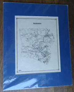 1875 Framingham Ma. 11x14" Map Print (1991 reproduction) matted to 16x20" - Picture 1 of 3