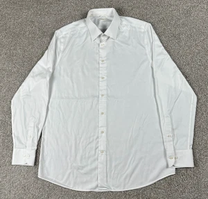 Suitsupply Traveller Shirt Mens 17.5 44 White Button Up Long Sleeve Slim Fit - Picture 1 of 10