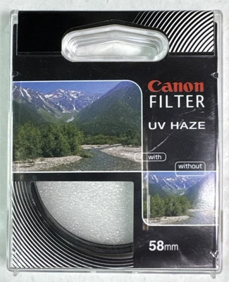 Canon 58mm UV Haze Glass Filter (Genuine OEM) for 18-55mm - New Sealed - Image 1 of 4