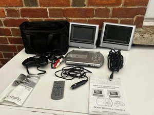VENTURER Car Headrest Portable DVD Player With Dual Screens PVS1960 Working - Picture 1 of 18