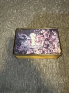 Vintage Schmuckkästchen Glas und Messing verspiegelt Oberon & Titania Markenlos - Bild 1 von 11
