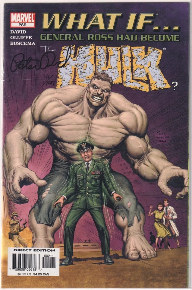 WHAT IF GENERAL ROSS HULK #1 DF DYNAMIC FORCES SIGNED PETER DAVID DF COA MARVEL - Image 1 of 2