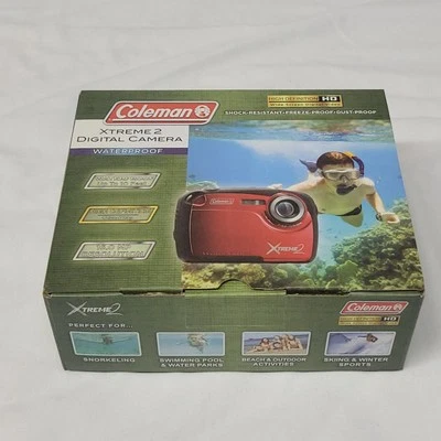 РЕДКАЯ цифровая камера Coleman Xtreme 2, НОВАЯ КОРОБКА, водонепроницаемая, противоударная, пыленепроницаемая, 16 Мп, ЧЕРНАЯ - Изображение 1 из 4