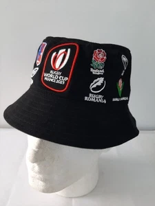RUGBY WORLD CUP FRANCE 2023 OFFICIAL BLACK BUCKET HAT ENGLAND WALES-UNWORN - Picture 1 of 15