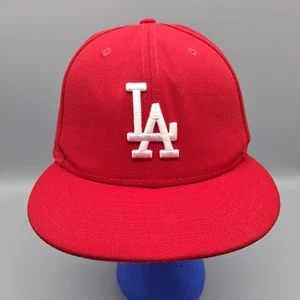 Gorra de béisbol ajustada 7 5/8 New Era 59fifty roja de los Dodgers de Los Ángeles - Imagen 1 de 8