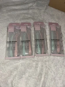 BABY BREW FOUR (4) Sets Of Two Silicon Baby Spoons W/ Hard Case New Flexi Spoon - Picture 1 of 8