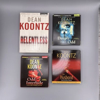 Lot of 4 Dean Koontz CD Audio Books Unabridged 34+ Listening Hrs Crime Thriller - Image 1 of 4