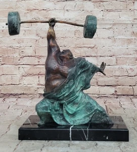 Special Patina Figurine: Large Handmade Bronze Statue by Milo Hot Cast Artwork - Picture 1 of 10