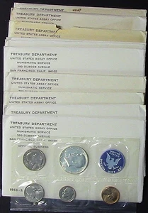 (10) 1965 US Mint SMS Sets - Special Mint Set- 40% Kennedy - Picture 1 of 3