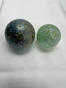 Lote vintage canicas manchadas galaxia excelente estado 41,87 mm - 51,02 mm x 2 - Imagen 1 de 10
