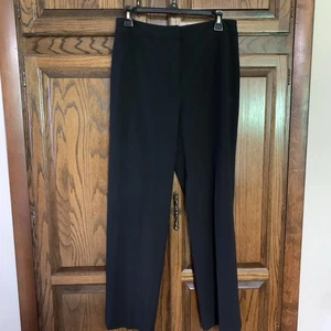 Pantalones Talbots para mujer talla 10 elásticos pierna recta frente plano negros - Imagen 1 de 17