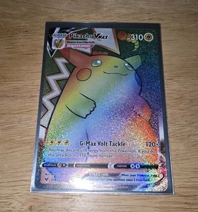 Pokemon Pikachu VMAX 188/185 Vivid Voltage Full Art Rainbow Rare Secret Rare - Picture 1 of 6