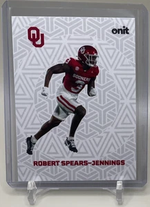 Robert Spears-Jennings 2025 ONIT Oklahoma Sooners OU Fútbol Blanco Fusión F-9 - Imagen 1 de 2