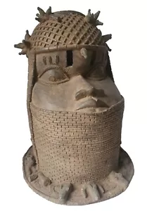 Cabeza de bronce fino de Oba de Benín. Antiguo, raro, hermoso. Impresionante. 37cm. Nigeria - Imagen 1 de 21