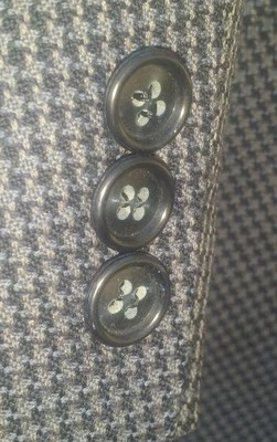 Abrigo Chaqueta Blazer De Colección Pierre Balmain 46L Tostado Azul Marino Tweed Pata de Gallo Lana Deportivo  Foto 1 de 4