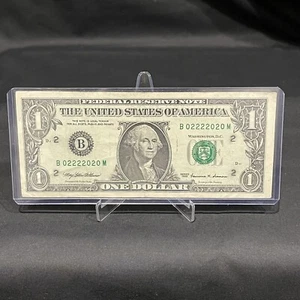 $1 One dollar Binary TRUE Birthday Note (B 02222020 M) Series 1999 - Picture 1 of 3