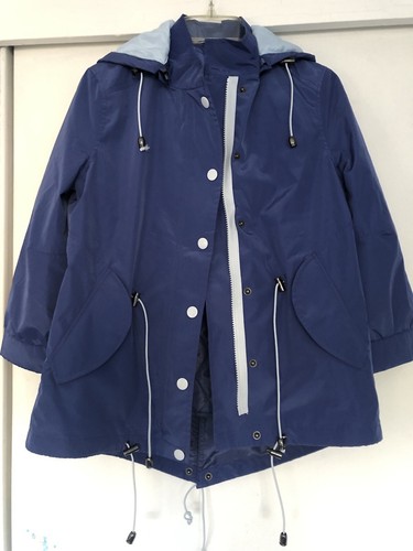 UNDERCOVER Giacca parka impermeabile antipioggia Victoria Secret XS blu nuovo