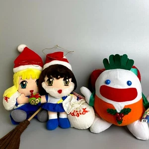 Raro SEGA Puyo Puyo Muñeco de Peluche Juguete Set de 3 Versión Navidad Juego Retro Vintage - Imagen 1 de 11