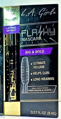 LOTE DE (2) L.A. Rímel llamativo NIÑA JET NEGRO #GMS649 grande y audaz ENVÍO GRATUITO Foto 1 de 2