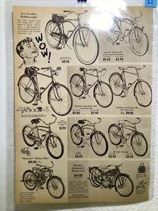 1955 Spiegel Catalog Print Ad MCM Bicycles Starflite Rollfast Whizzer Simplex - Picture 1 of 3