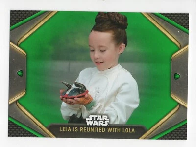 2023 Star Wars Obi-Wan Kenobi Green Parallel #94 Leia is Reunited with Lola /75 - Image 1 of 2