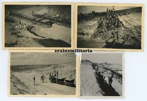 4x Orig. Foto RAD Feldbahn Kleinbahn am Flugplatz RADOM Piastow Polen 1941 - Bild 1 von 1