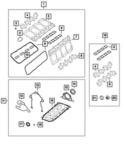 21-24 Dodge Durango Challenger Charger Cylinder Head Cover Gasket Kit Mopar New - Picture 1 of 1