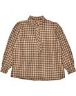 VINTAGE Womens Pullover Flannel Shirt UK 18 XL Beige Check Acrylic AX09