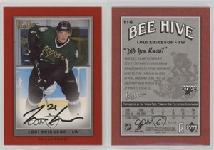 2006 Upper Deck Bee Hive Red Facsimile Signatures Loui Eriksson Rookie Auto RC
