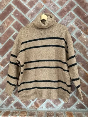 Suéter Line & Dot Veronica para mujer talla XS marrón negro cuello alto mezcla de lana Foto 1 de 4